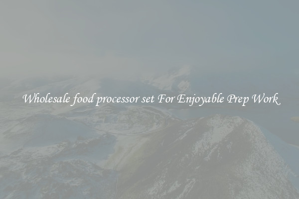 Wholesale food processor set For Enjoyable Prep Work