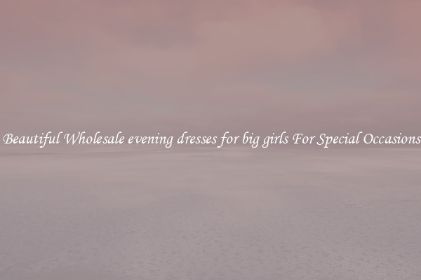 Beautiful Wholesale evening dresses for big girls For Special Occasions