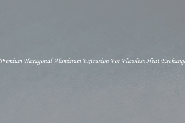 Premium Hexagonal Aluminum Extrusion For Flawless Heat Exchange