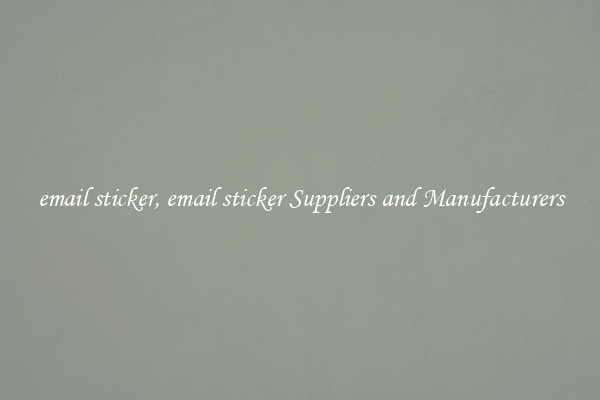 email sticker, email sticker Suppliers and Manufacturers