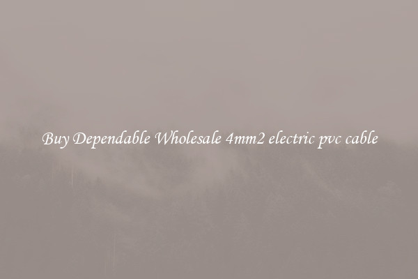 Buy Dependable Wholesale 4mm2 electric pvc cable