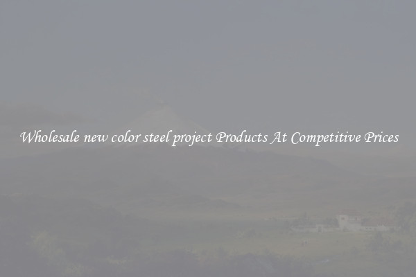Wholesale new color steel project Products At Competitive Prices