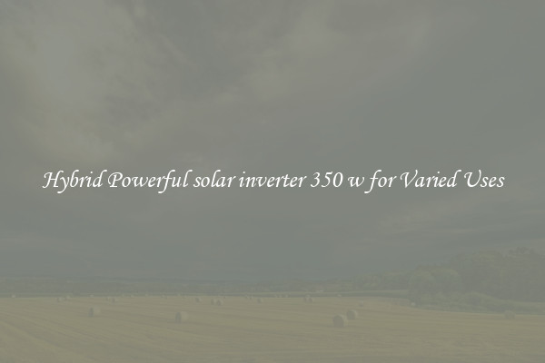 Hybrid Powerful solar inverter 350 w for Varied Uses