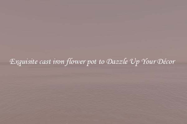 Exquisite cast iron flower pot to Dazzle Up Your Décor  