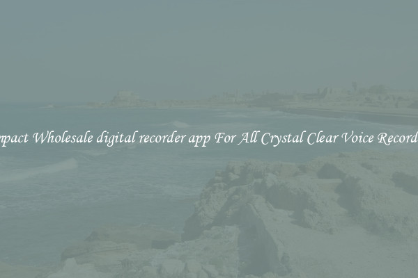 Compact Wholesale digital recorder app For All Crystal Clear Voice Recordings
