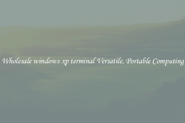 Wholesale windows xp terminal Versatile, Portable Computing